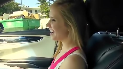 Amateur blonde in a POV scene